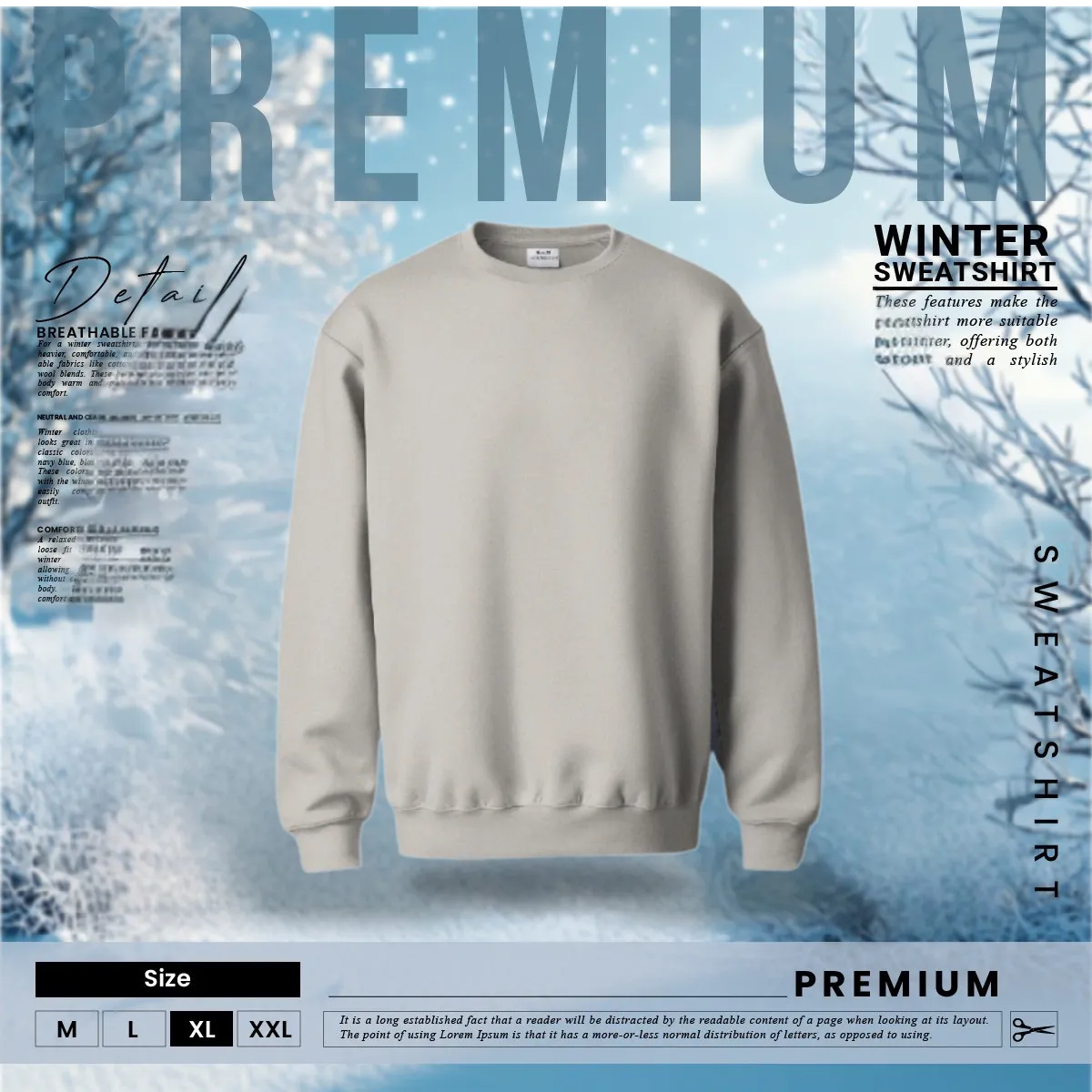 1 Pieces Premium Sweatshirt Biscuit