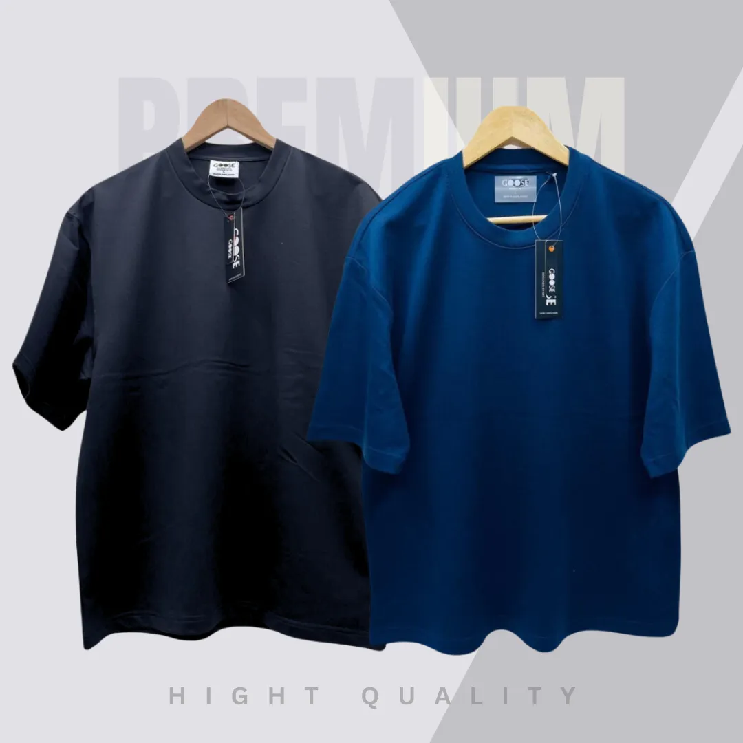 2 Pieces Premium Drop Shoulder black and navy blue