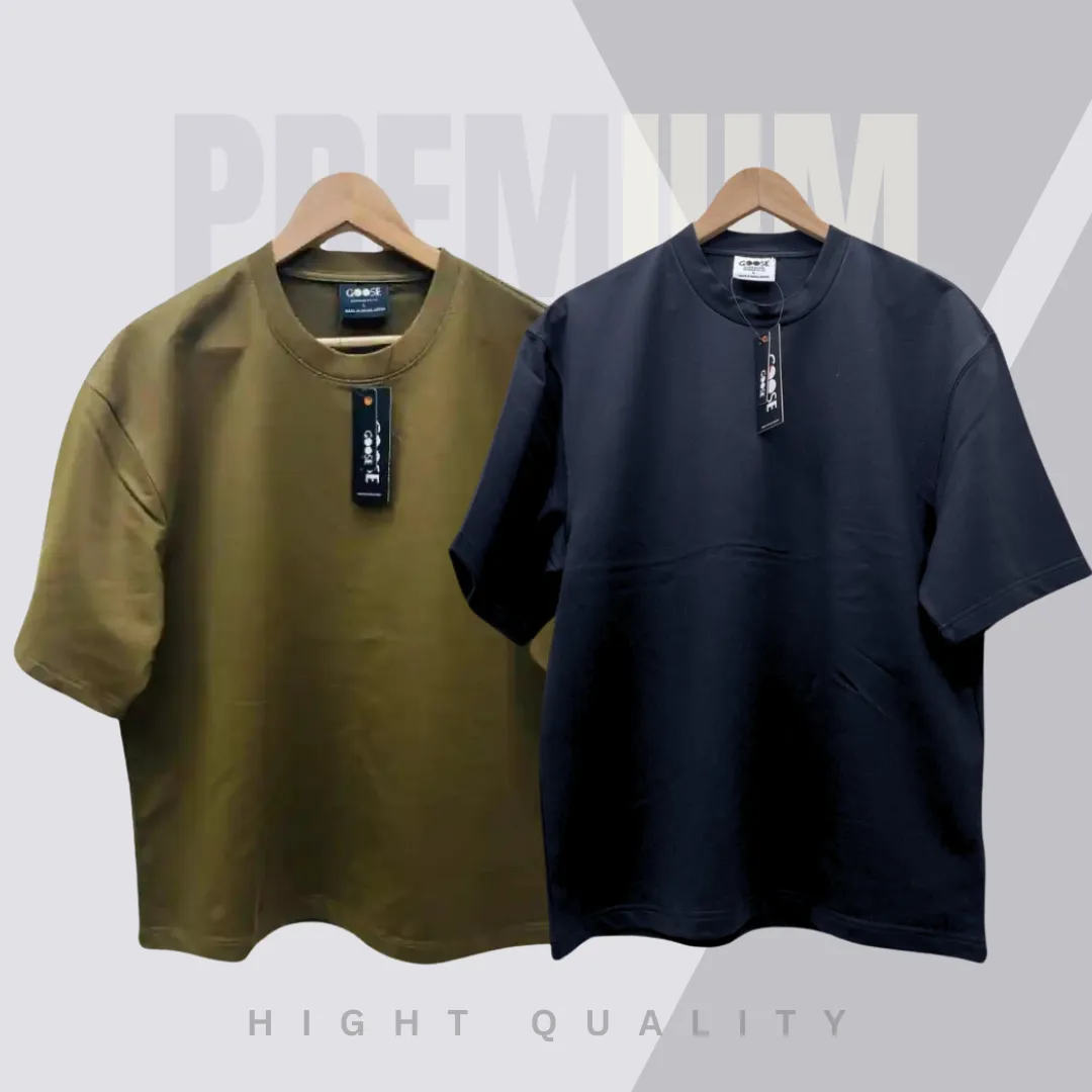 2 Pieces Premium Drop Shoulder Olive & black