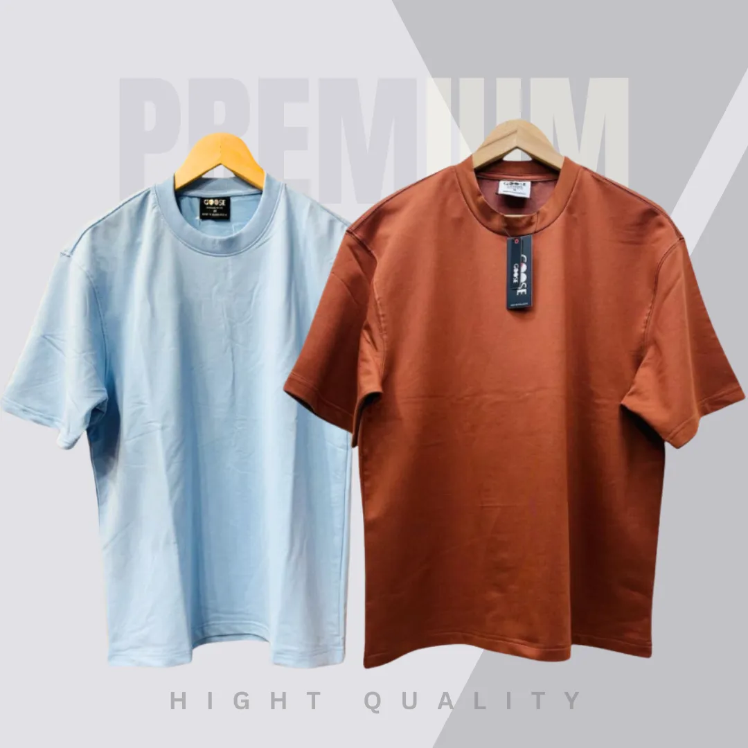 2 Pieces Premium Drop Shoulder sky & coffee