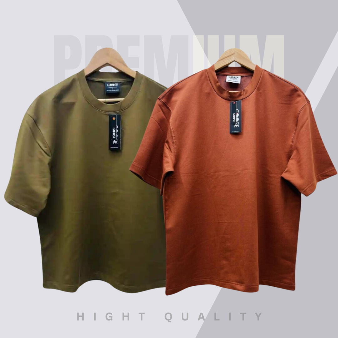 2 Pieces Premium Drop Shoulder Olive & coffee