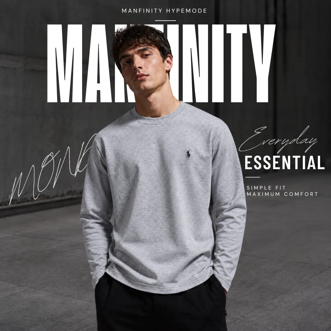 1 Pieces Premium Full Sleeve T-Shirt – Gray