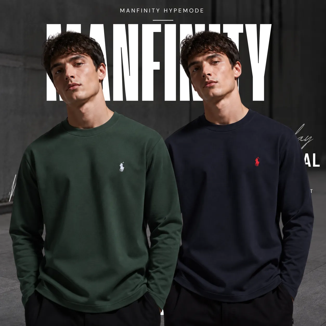 2 Pieces Premium Full Sleeve T-Shirt – Green & Black