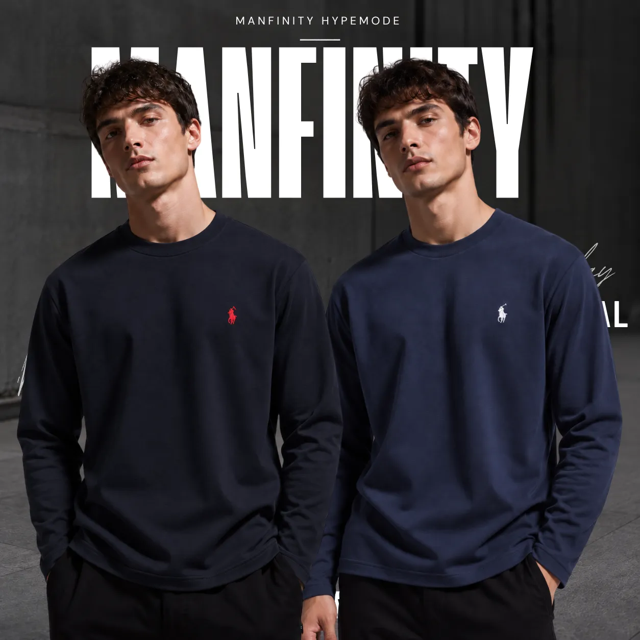 2 Pieces Premium Full Sleeve T-Shirt – Black & Navy Blue