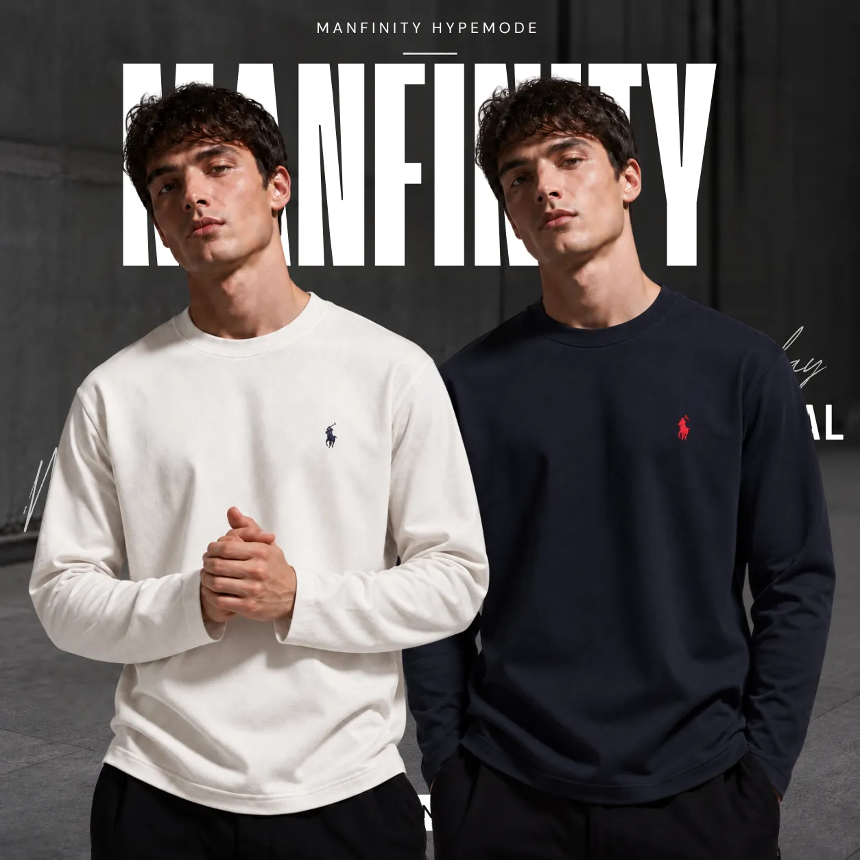 2 Pieces Premium Full Sleeve T-Shirt – Off White & Black